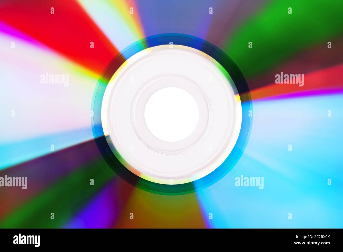 Close-up of colorful CD. Use for background or texture Stock Photo