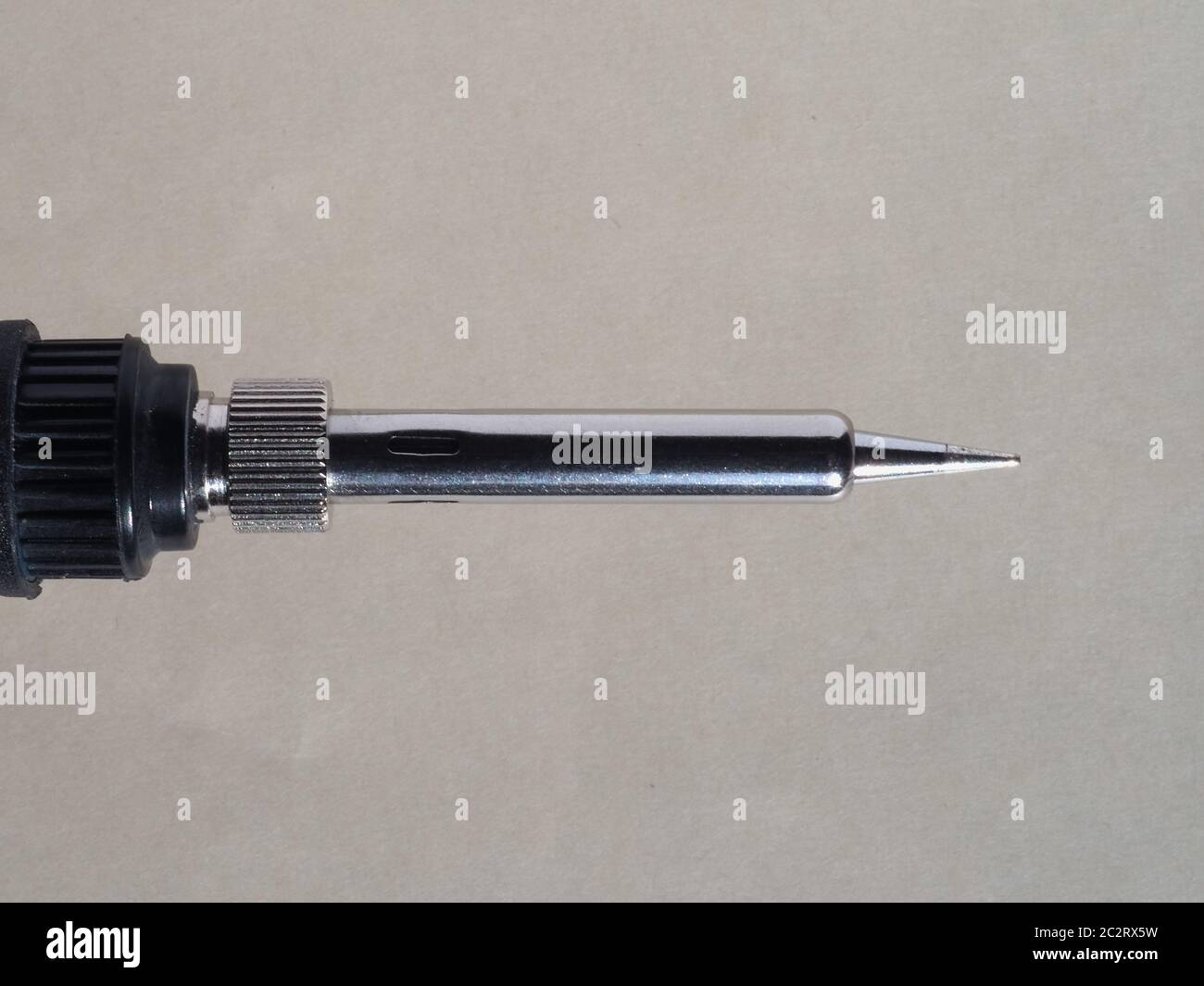 solderer tip for wire soldering of electrical components on pcb (printed circuit boards) Stock Photo