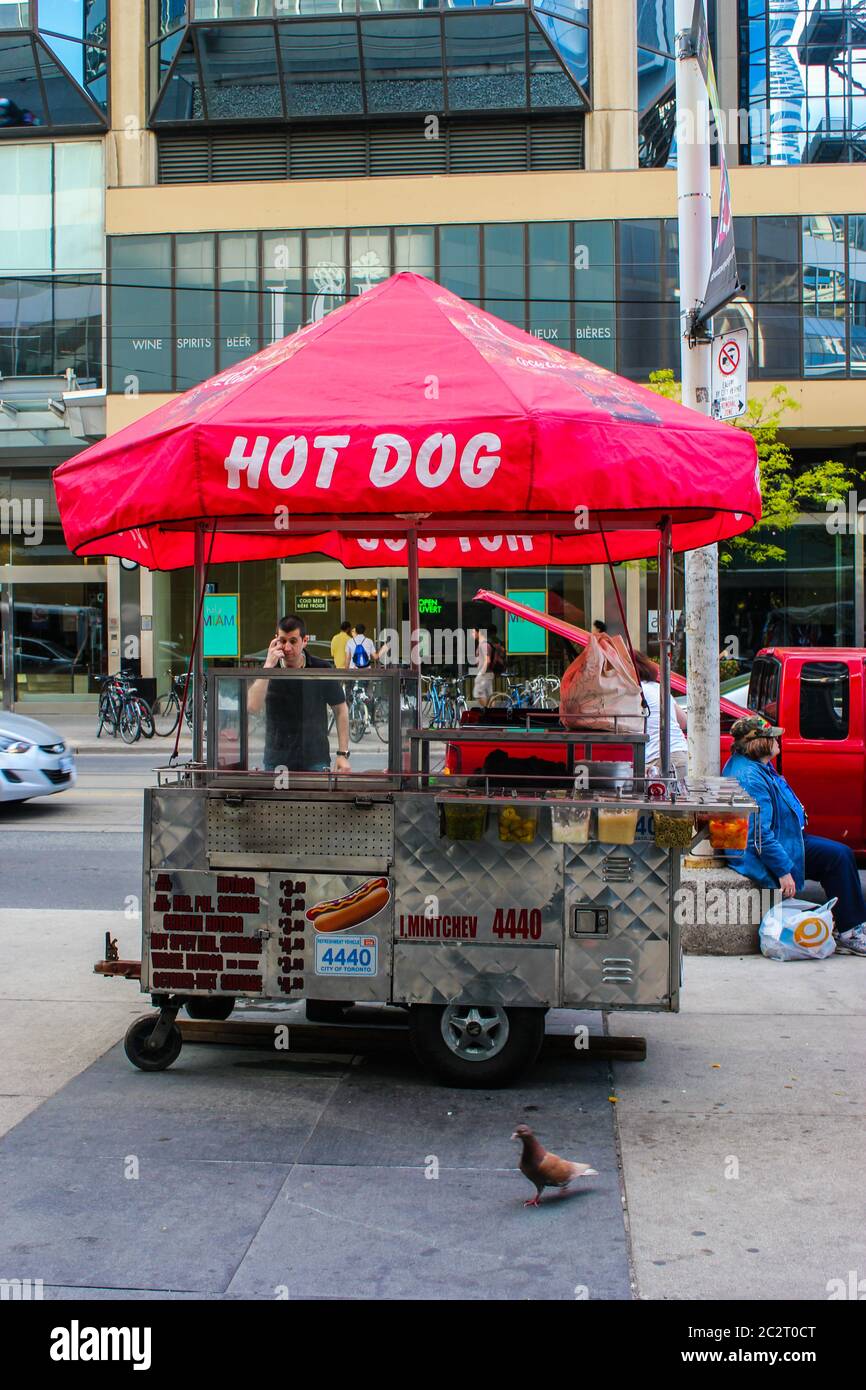 USA Fastfood Würstchen Kiosk Flagge Werbefahne Hot Dog Hotdog Imbiss 
