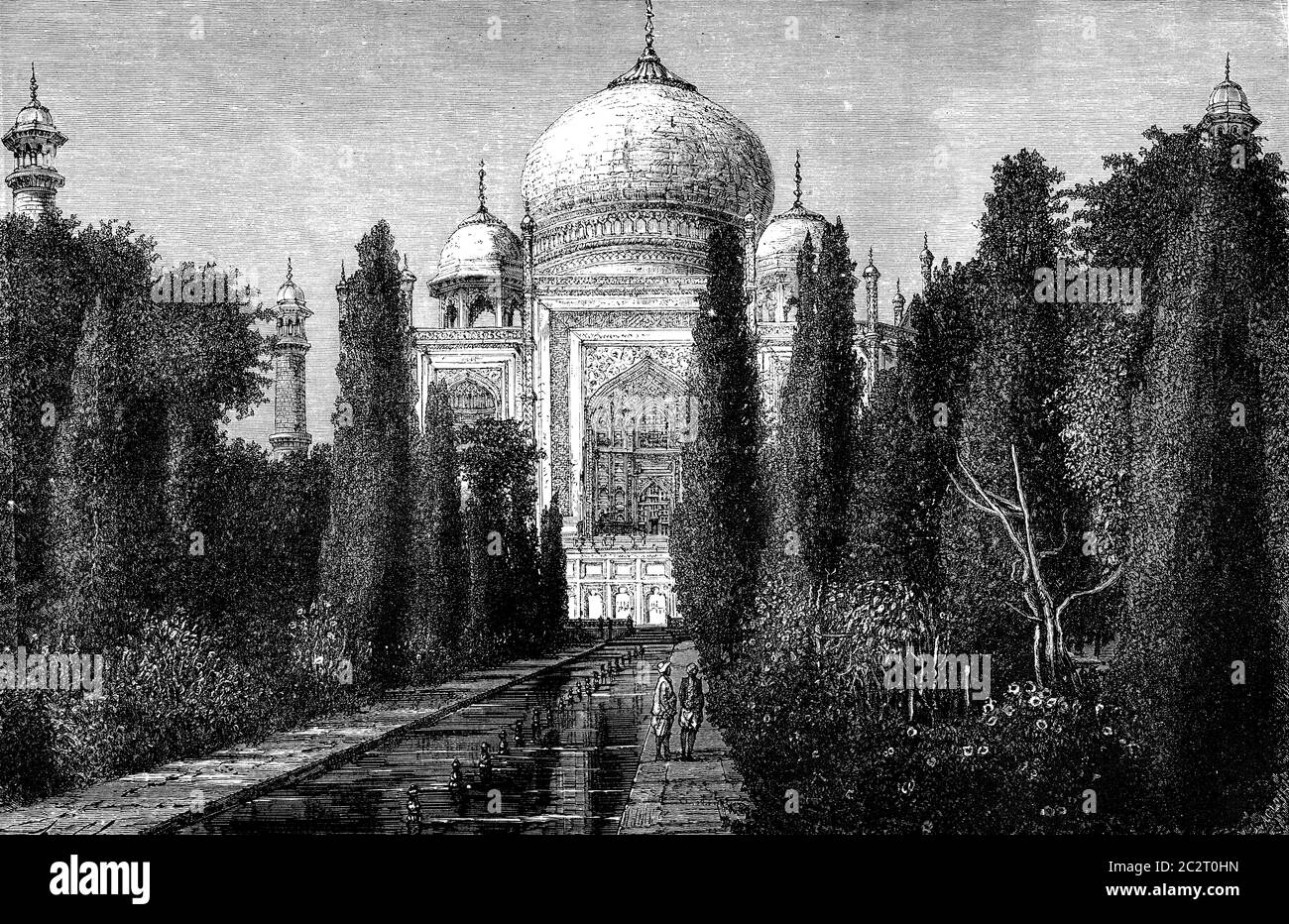 The Jumna, Agra, vintage engraved illustration. Le Tour du Monde, Travel Journal, (1872). Stock Photo