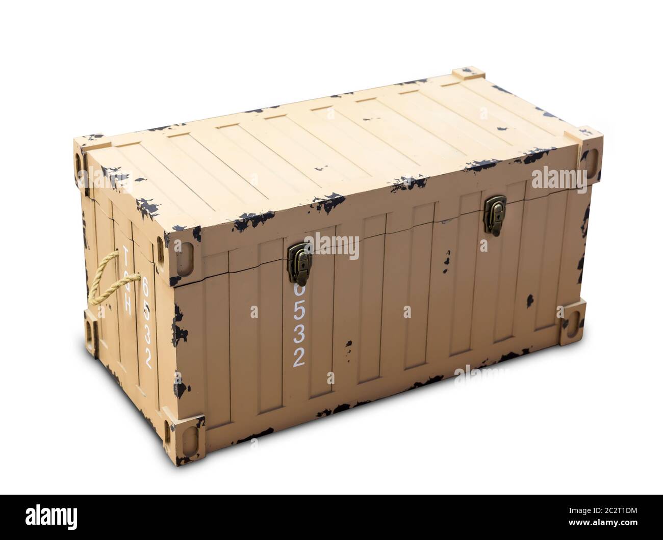 Big metal container isolated on white Stock Photo Alamy