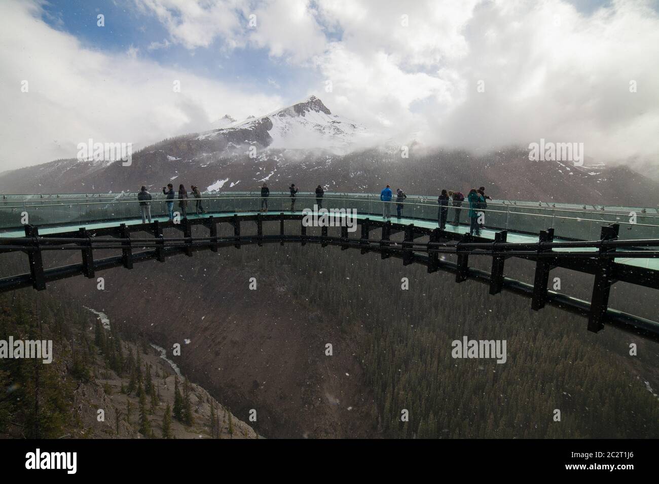 The spectacular Columbia Icefield Skywalk along the Icefield Parkway, Alberta, Canada Stock Photo