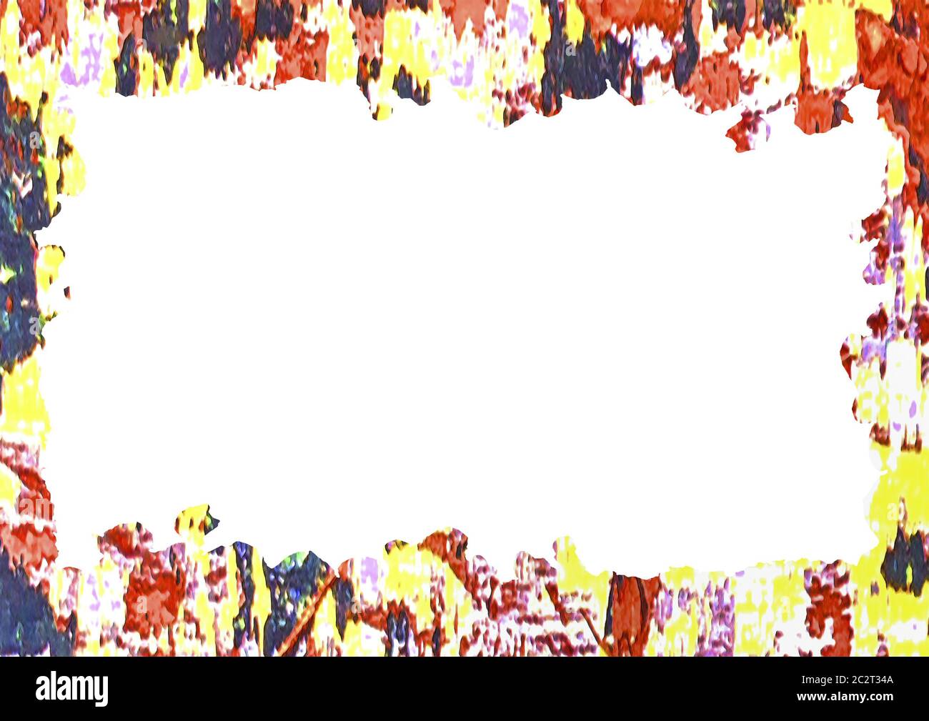 White Frame with Decorated Borders Stock Photo