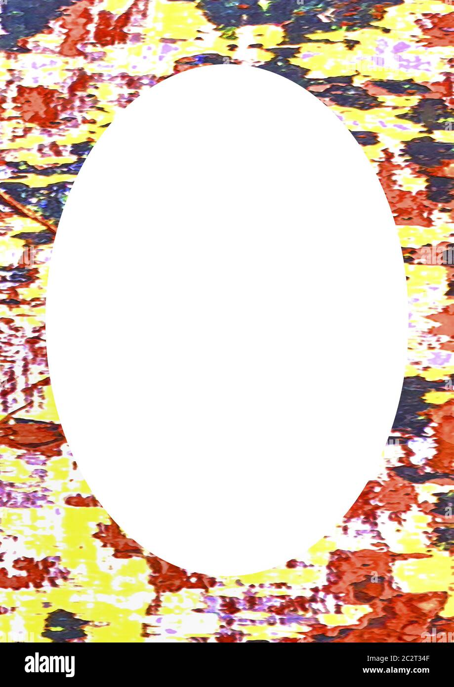 Circle Frame Background with Decorated Borders Stock Photo