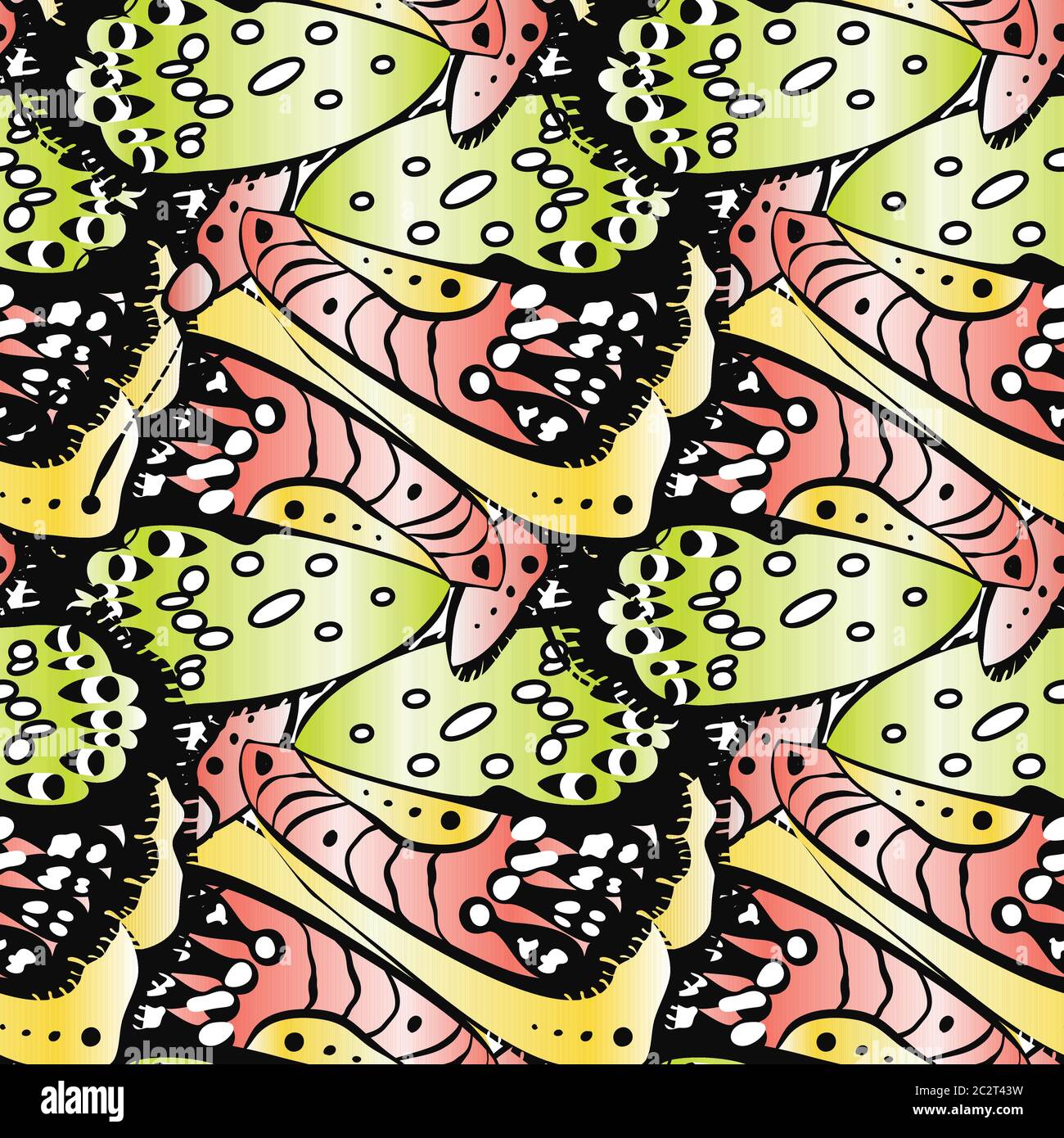 Colorful seamless pattern with abstract butterflies. Stock vector Stock Vector