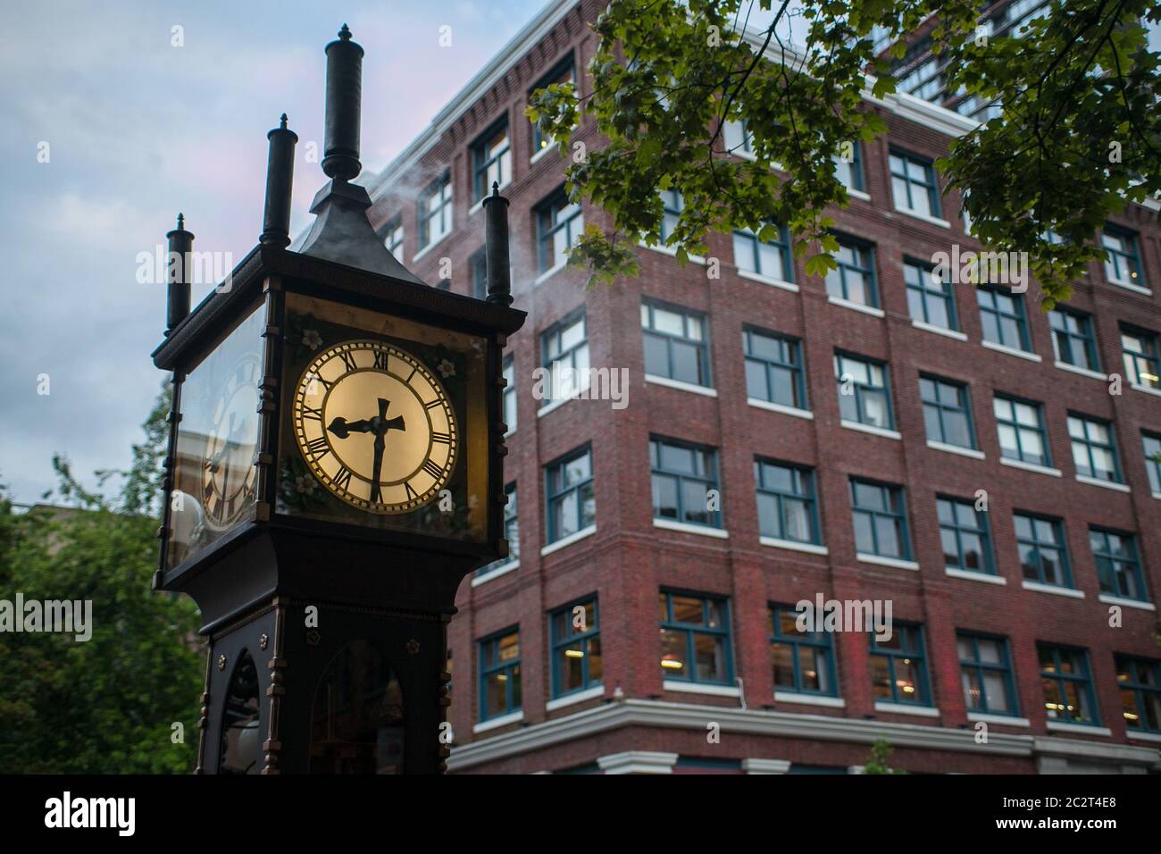 The Steam clock in Gastown, Vancouver, British Columbia, Canada Stock