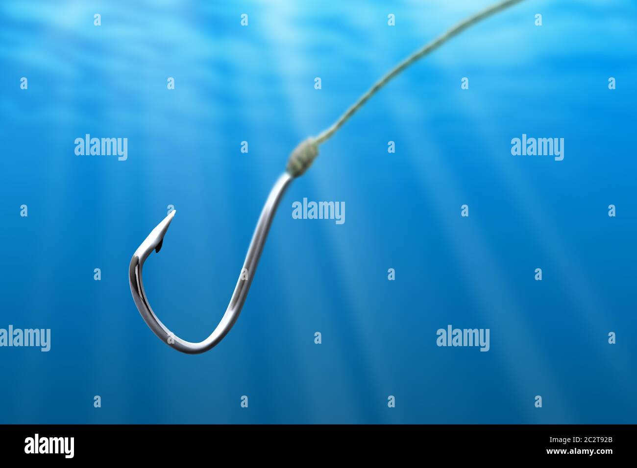 Empty fishing hook water hi-res stock photography and images - Alamy