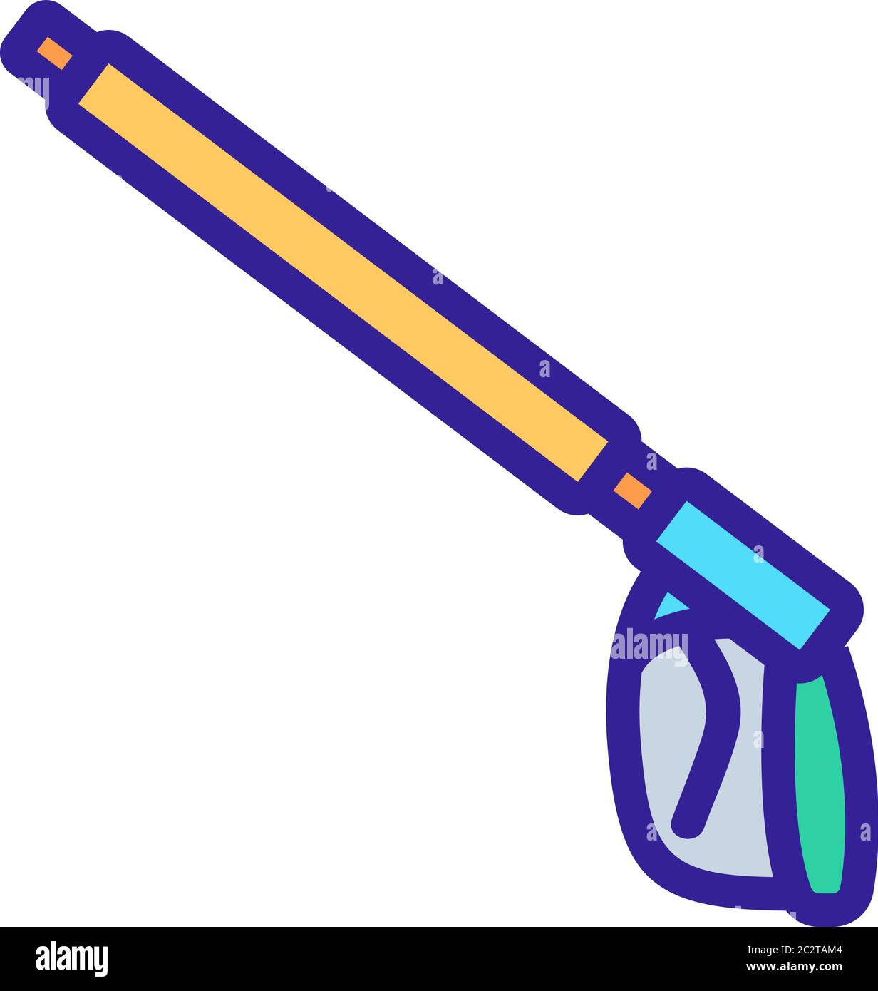 pressure washer equipment gun icon vector outline illustration Stock