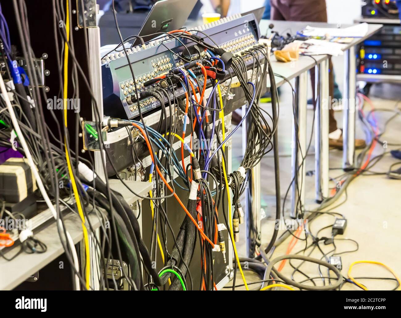 Technical equipment wires and electric control panel Stock Photo Alamy
