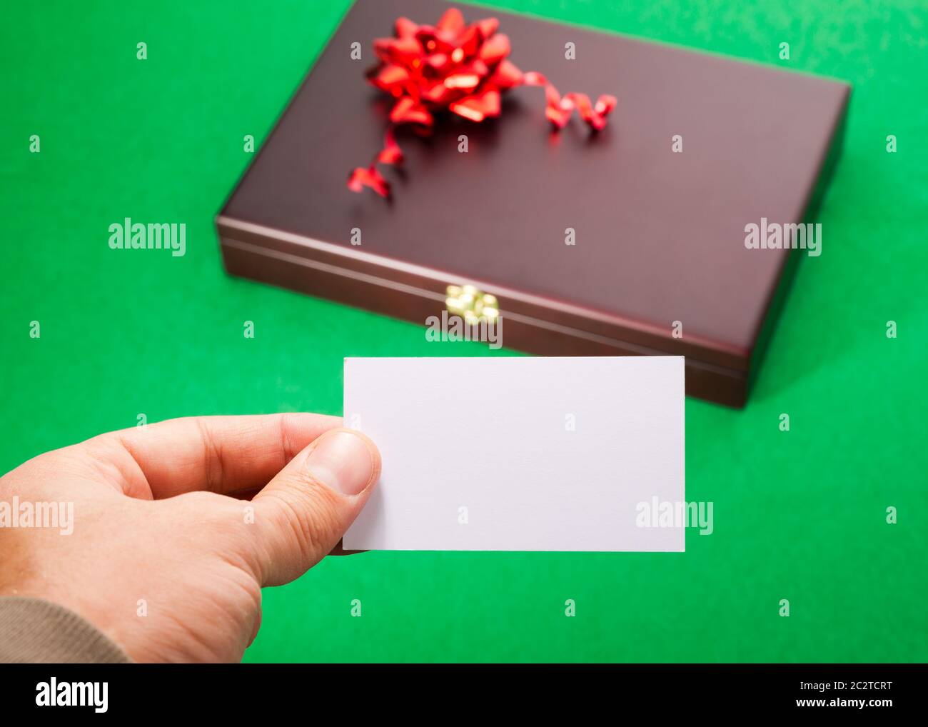 Hand card gift box hi-res stock photography and images - Alamy