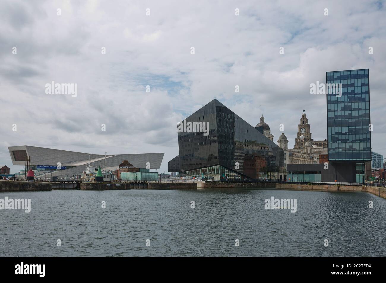 Modern building of Museum of Liverpool and Open Eye Gallery in