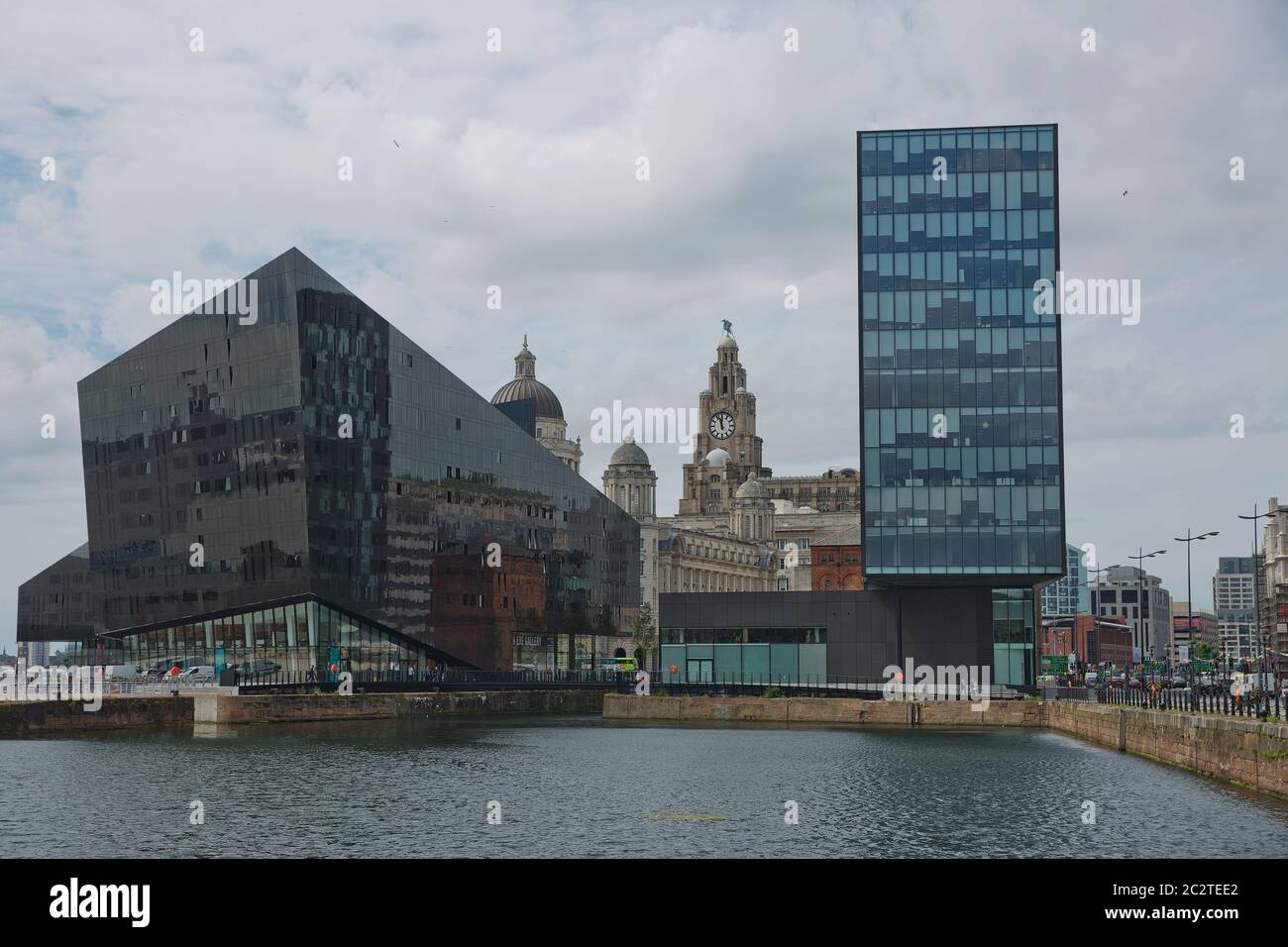 Modern building of Museum of Liverpool and Open Eye Gallery in