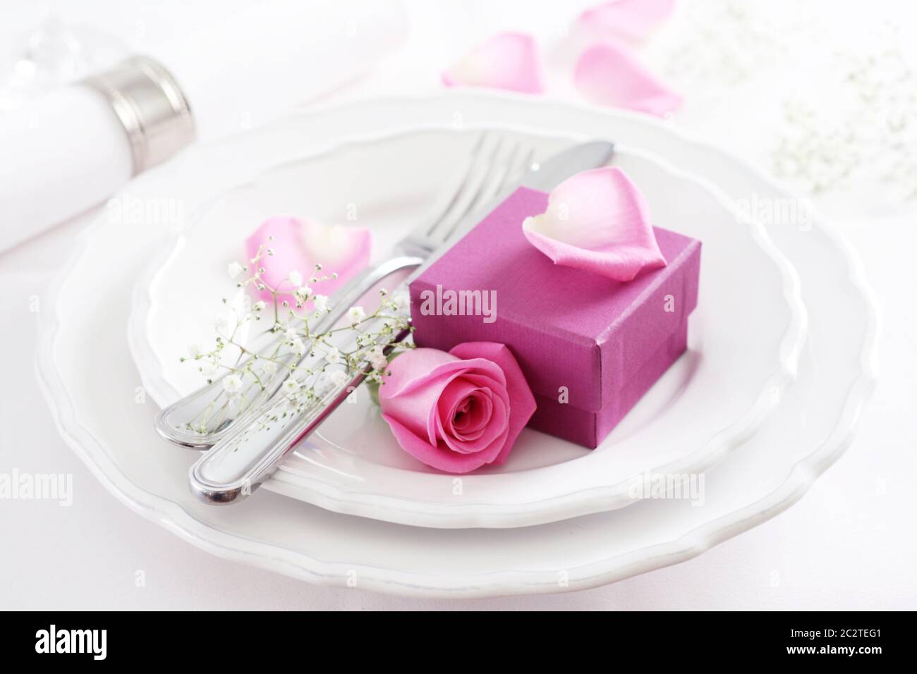 Elegant Place Setting Stock Photo Alamy