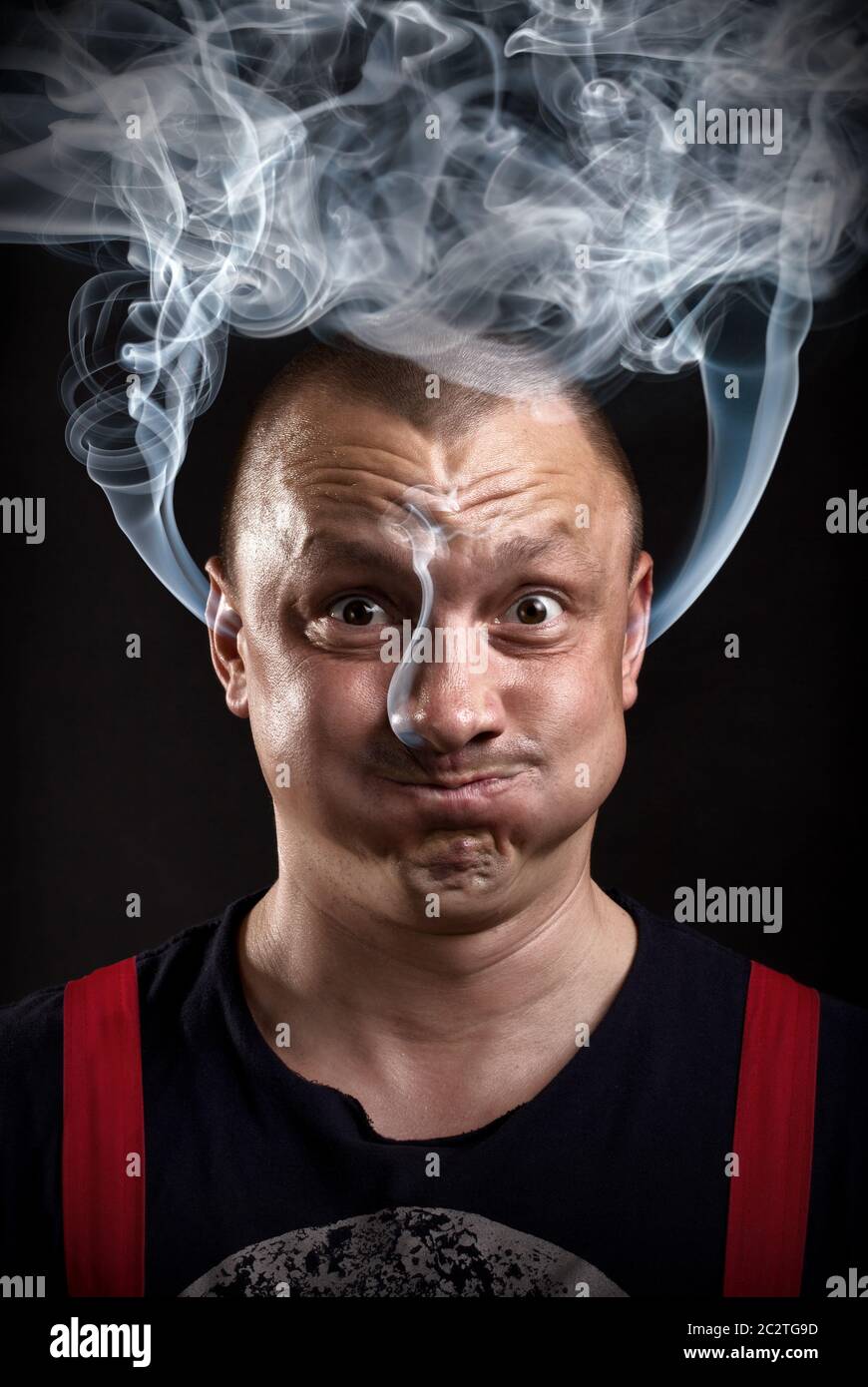 Smoke from ears hi-res stock photography and images