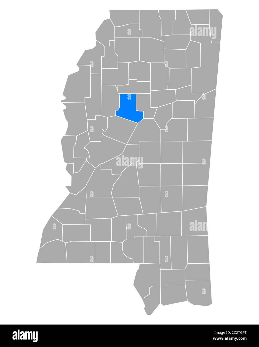 Map of Carroll in Mississippi Stock Photo Alamy