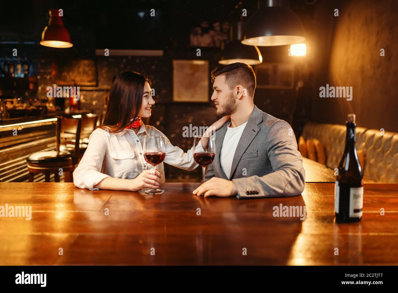 Couple flirting in hires stock photography and images Alamy