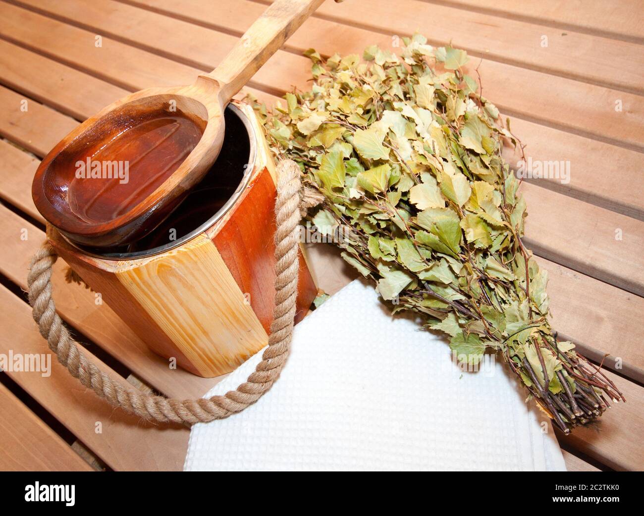 Finnish sauna accessories in sweating room Stock Photo Alamy