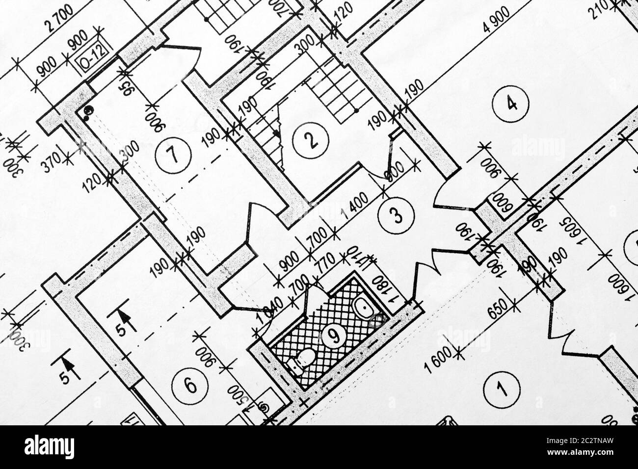 Architectural project plan of the house Stock Photo Alamy