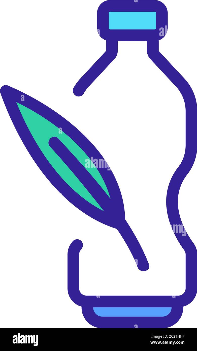eucalyptus drink bottle icon vector outline illustration Stock Vector ...