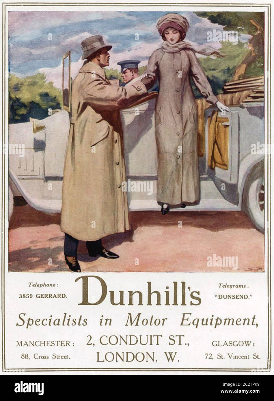 DUNHILL'S advert 1912 Stock Photo