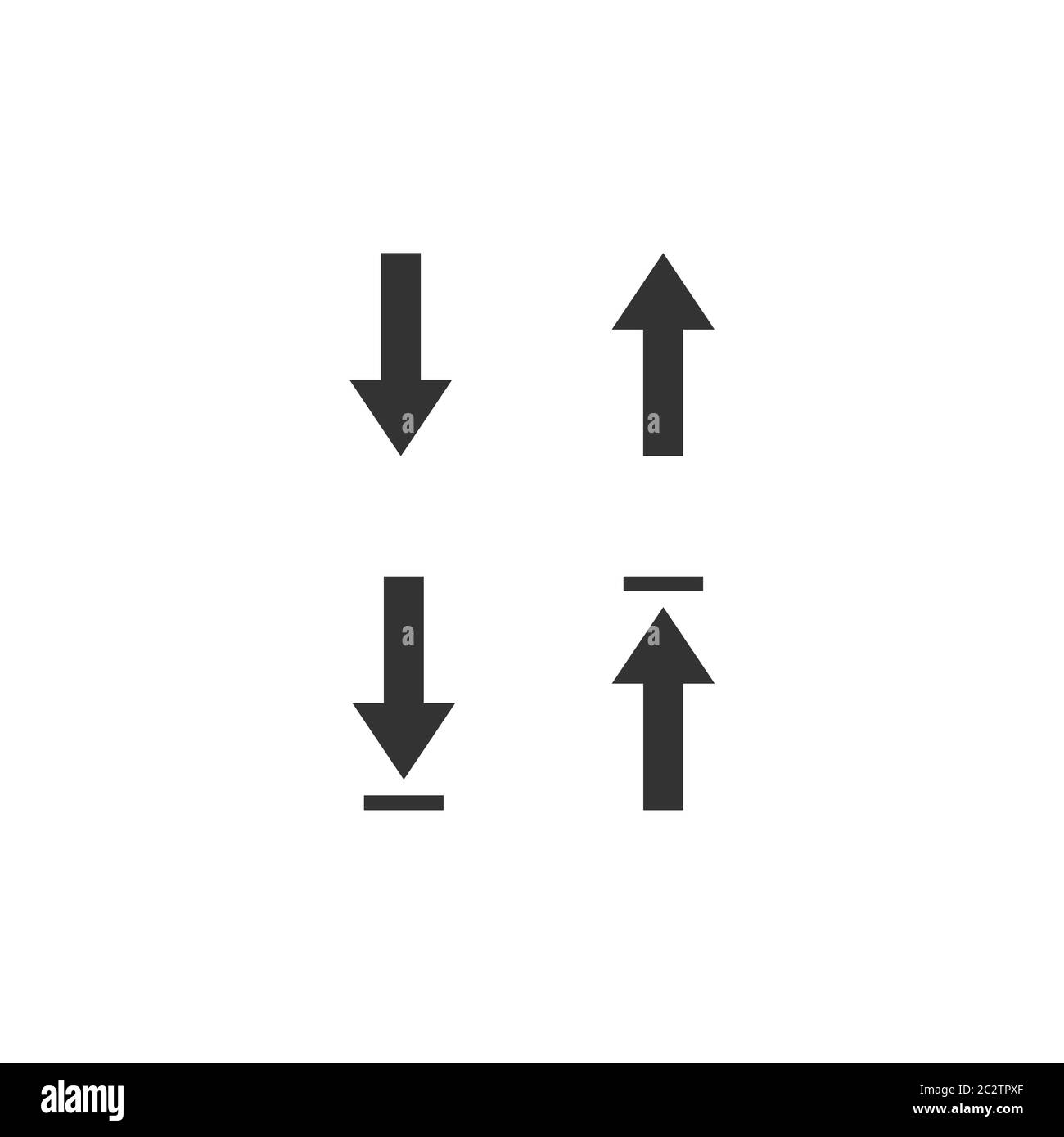 arrow up and down set vector design template illustration Stock Vector ...