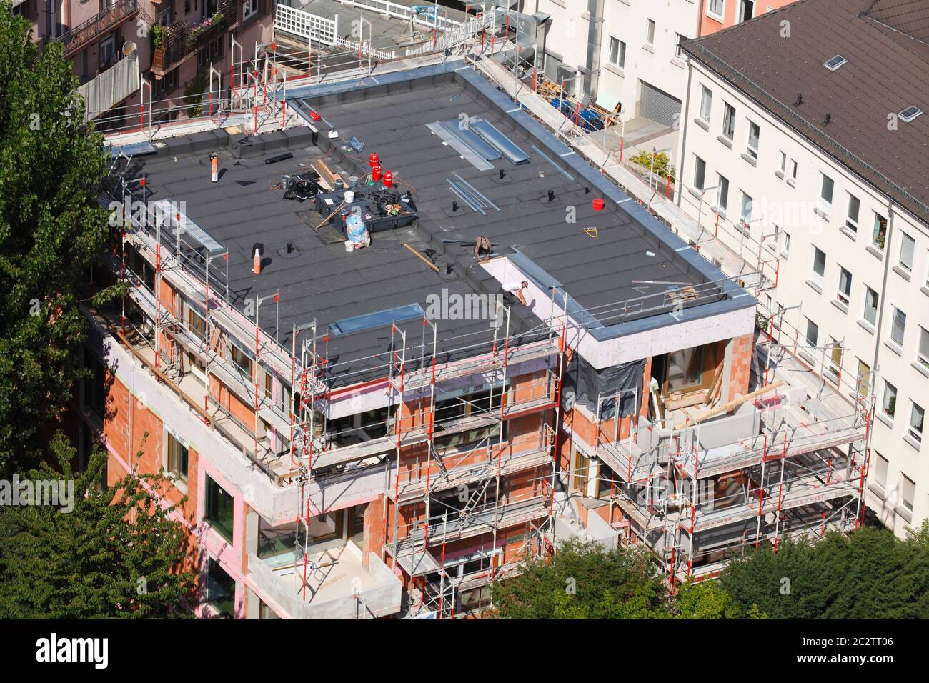 Shell Of A Modern Residential Building View From The Cathedral Tower Frankfurt Am Main Hesse Germany Europe Stock Photo Alamy