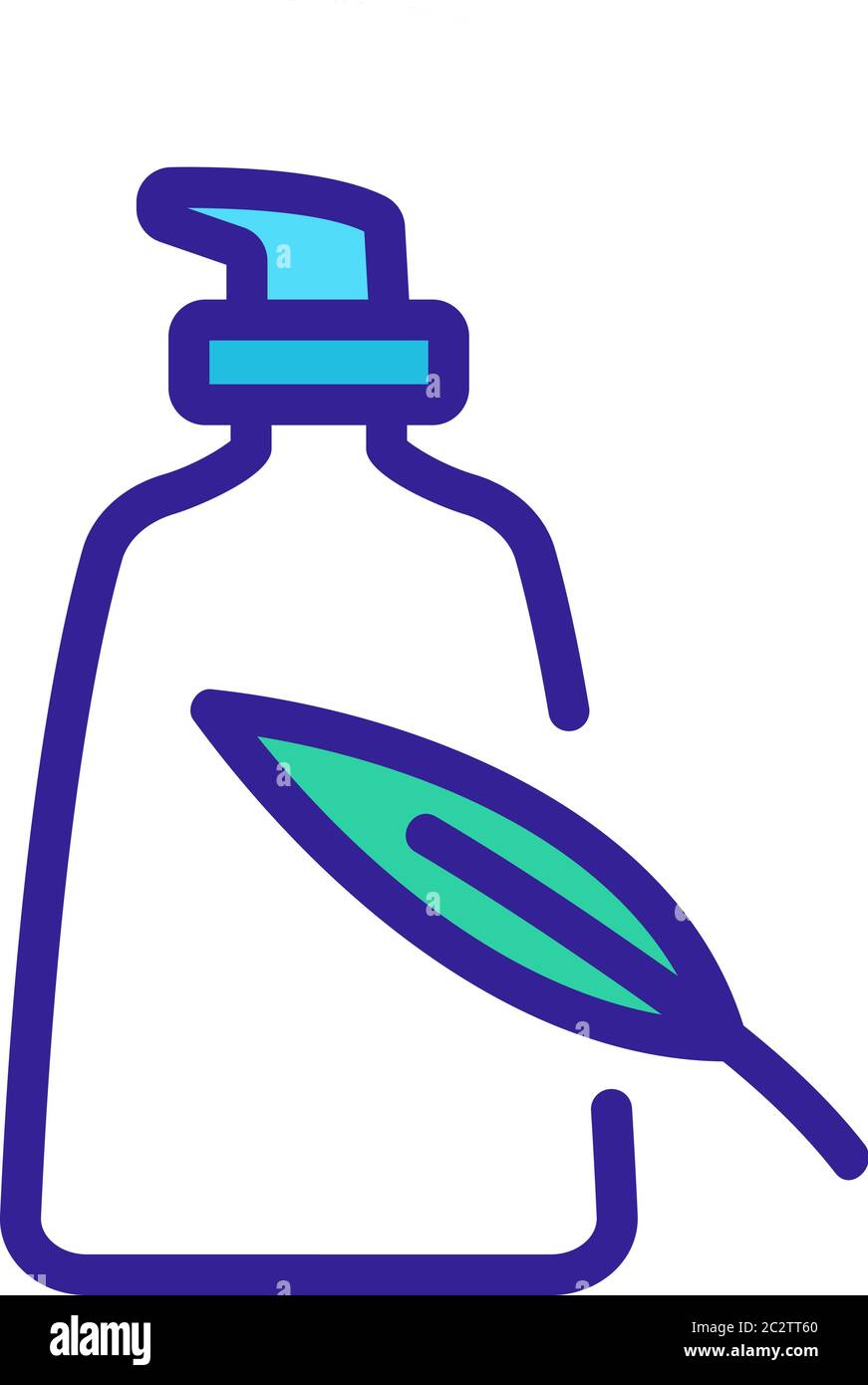 eucalyptus liquid soap bottle icon vector outline illustration Stock ...