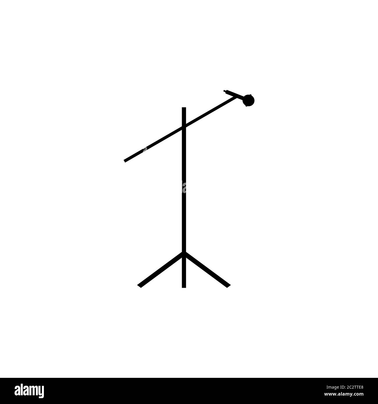 microphone with stand vector design template illustration Stock Vector