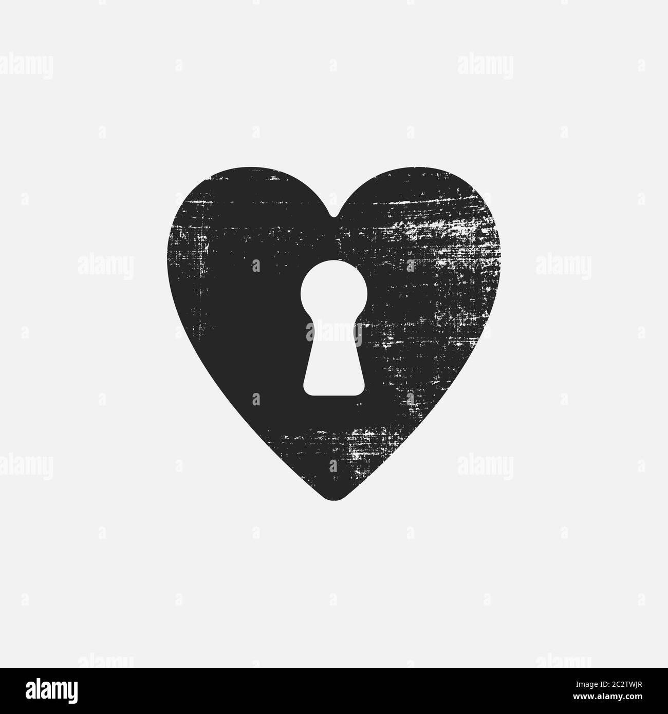 Grunge icon of keyhole heart Stock Vector Image & Art - Alamy