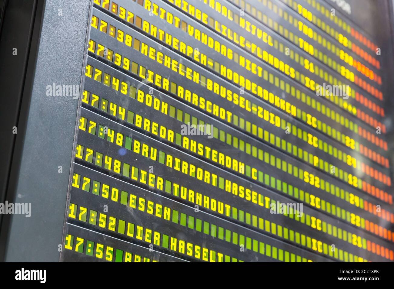 Rail Timetable Sample Rail timetable delay hi-res stock photography and images - Alamy