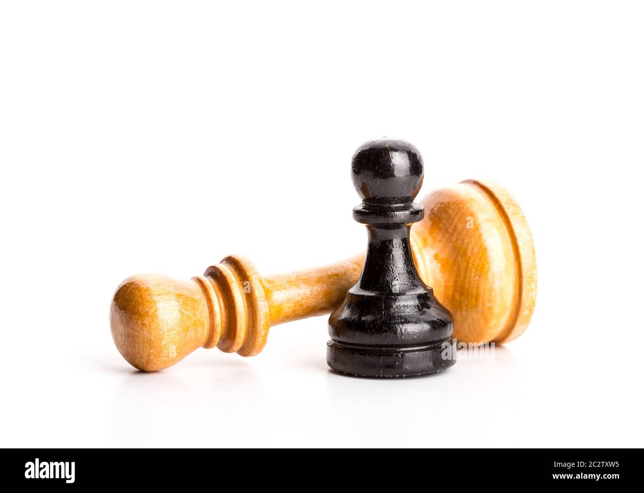 Two chess figures isolated on white background Stock Photo