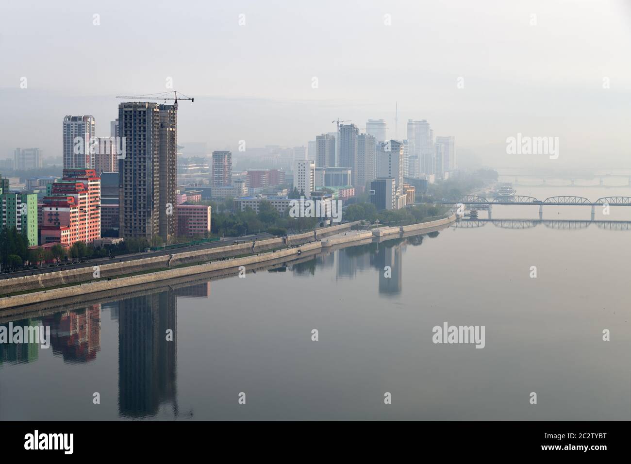 Pyongyang skyline fog hi-res stock photography and images - Alamy
