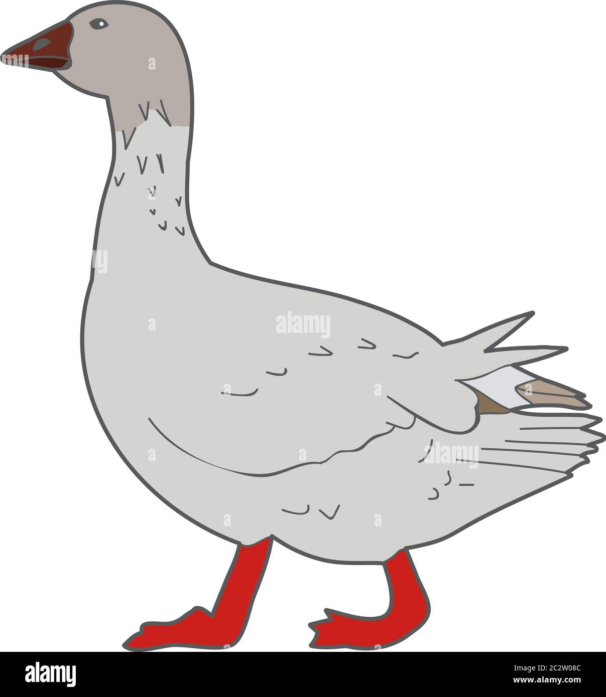 goose on white background Stock Vector Image & Art - Alamy