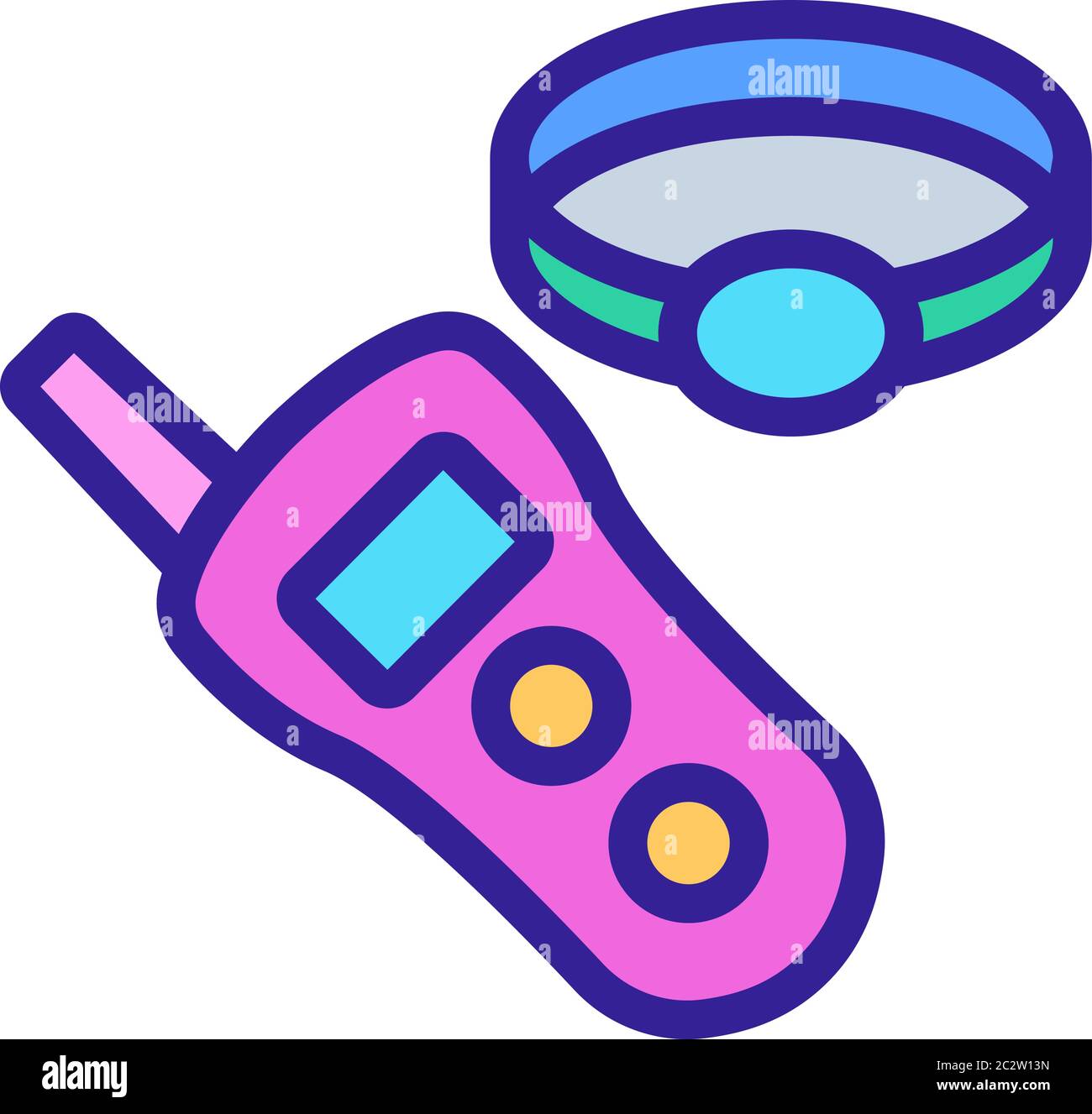 dog training remote control equipment icon vector outline illustration ...