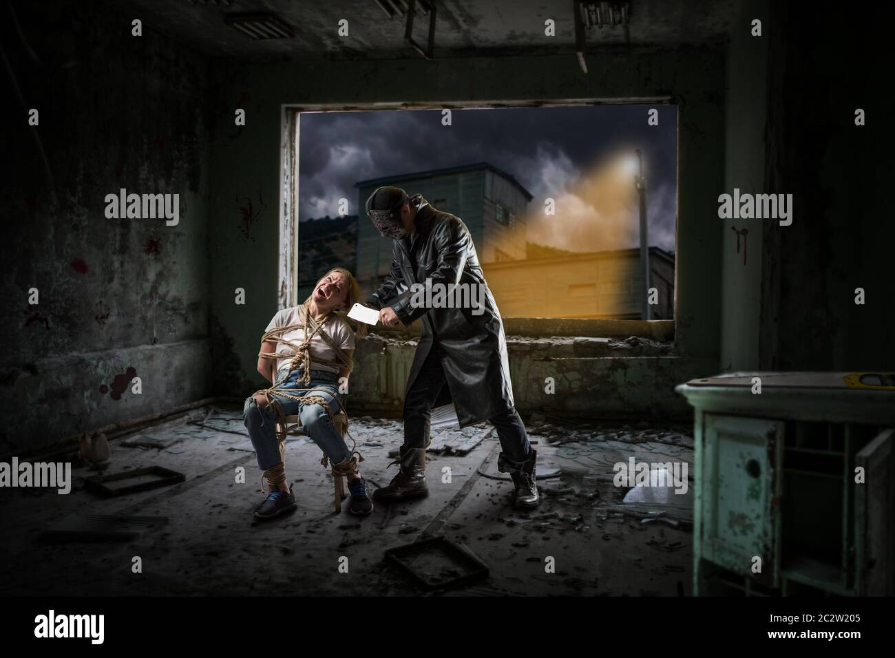 Female assassin leather hi-res stock photography and images - Alamy