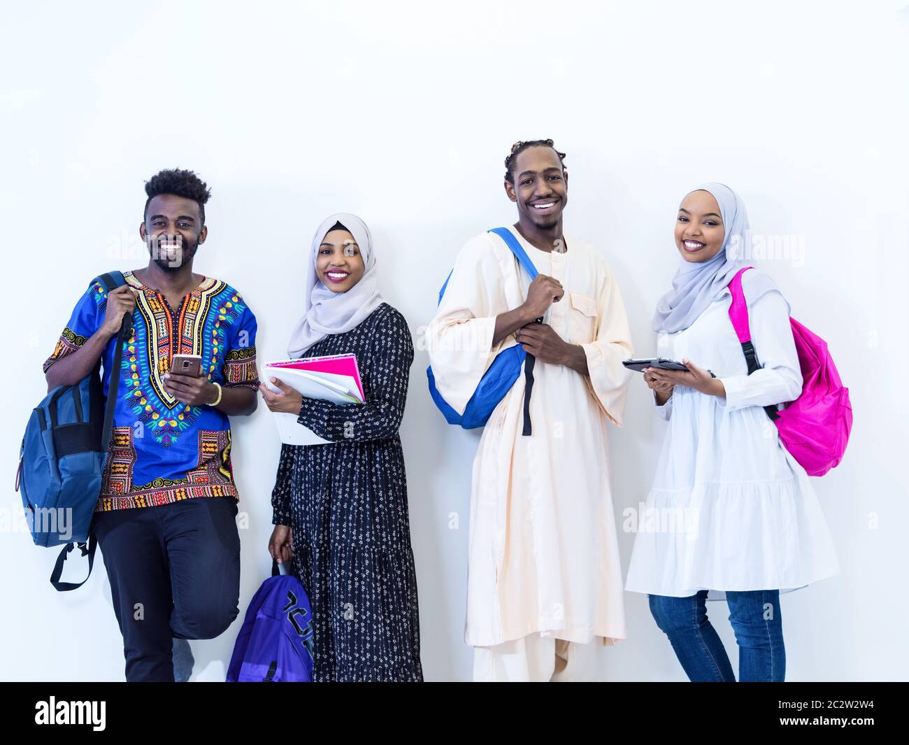 portrait of african students group Stock Photo - Alamy