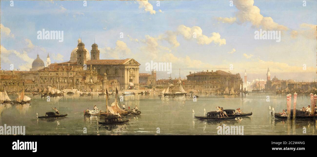 Giudecca, Venice, landscape painting by David Roberts, 1854 Stock Photo