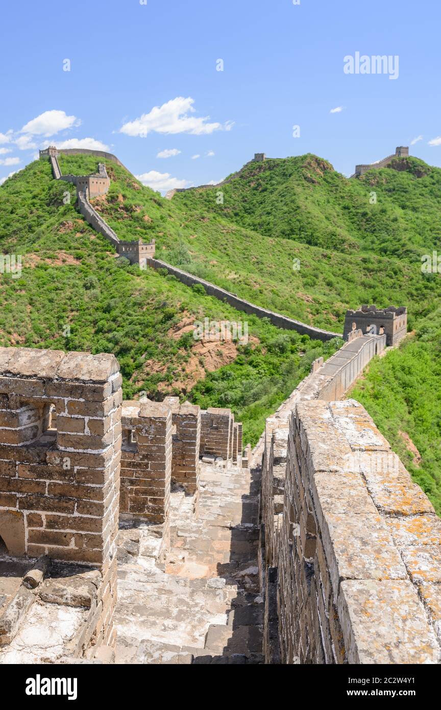 Great Wall of China at Jinshanling, near Beijing, Hebei Province, China Stock Photo