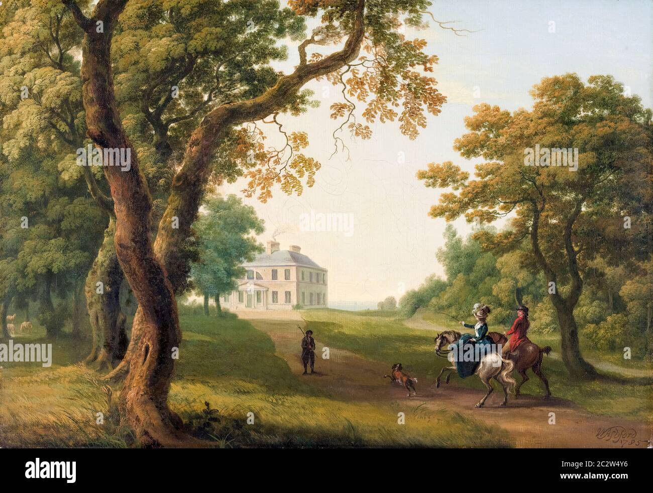 Mount Kennedy, County Wicklow, Ireland, landscape painting by William Ashford, 1785 Stock Photo