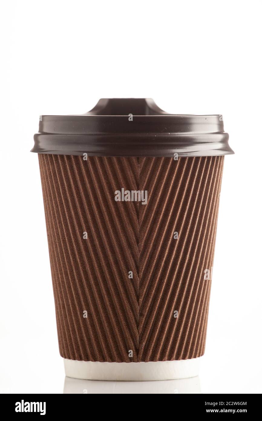 50sets Corrugated Paper Cups Coffee Milk Tea Cups Disposable Hot Drink Cups - Red-16oz
