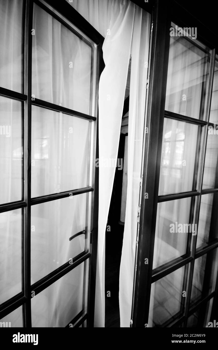 Sunlight doors in dark room Stock Photo Alamy