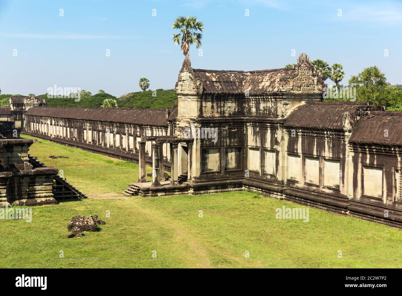 Ancient buddhist khmer temple in Angkor Wat complex, Cambodia Stock Photo