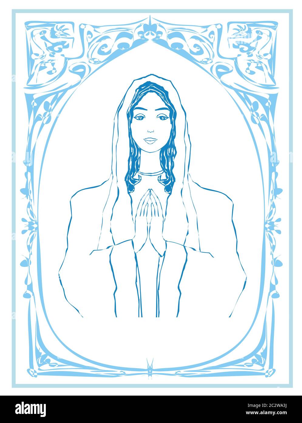 Frame of blessed virgin mary hi-res stock photography and images - Alamy