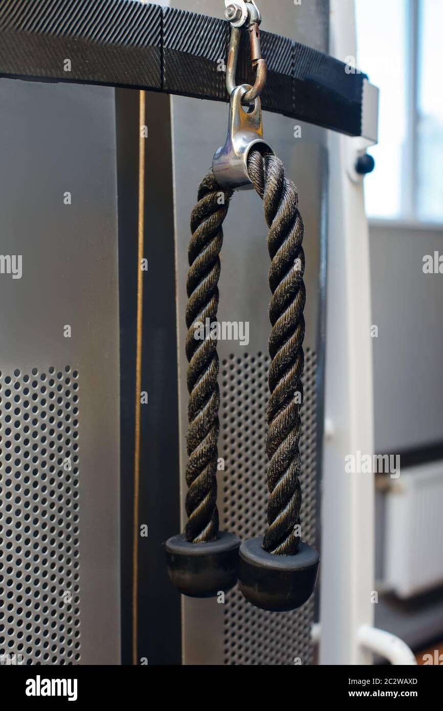 Close up of sport machine for chest muscles in the gym Stock Photo Alamy