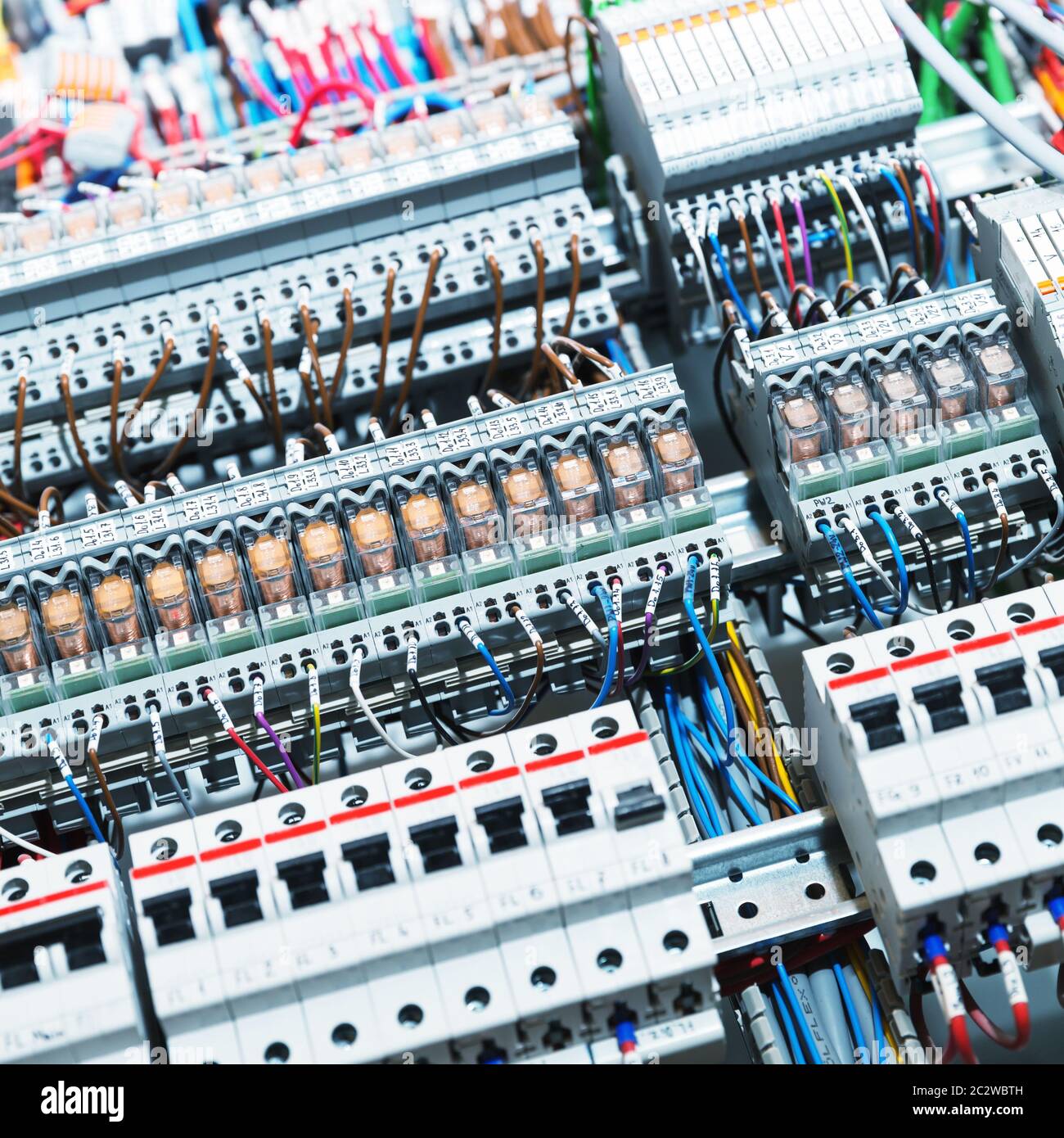 Electrical supplies in switchgear diagonal shot Stock Photo Alamy