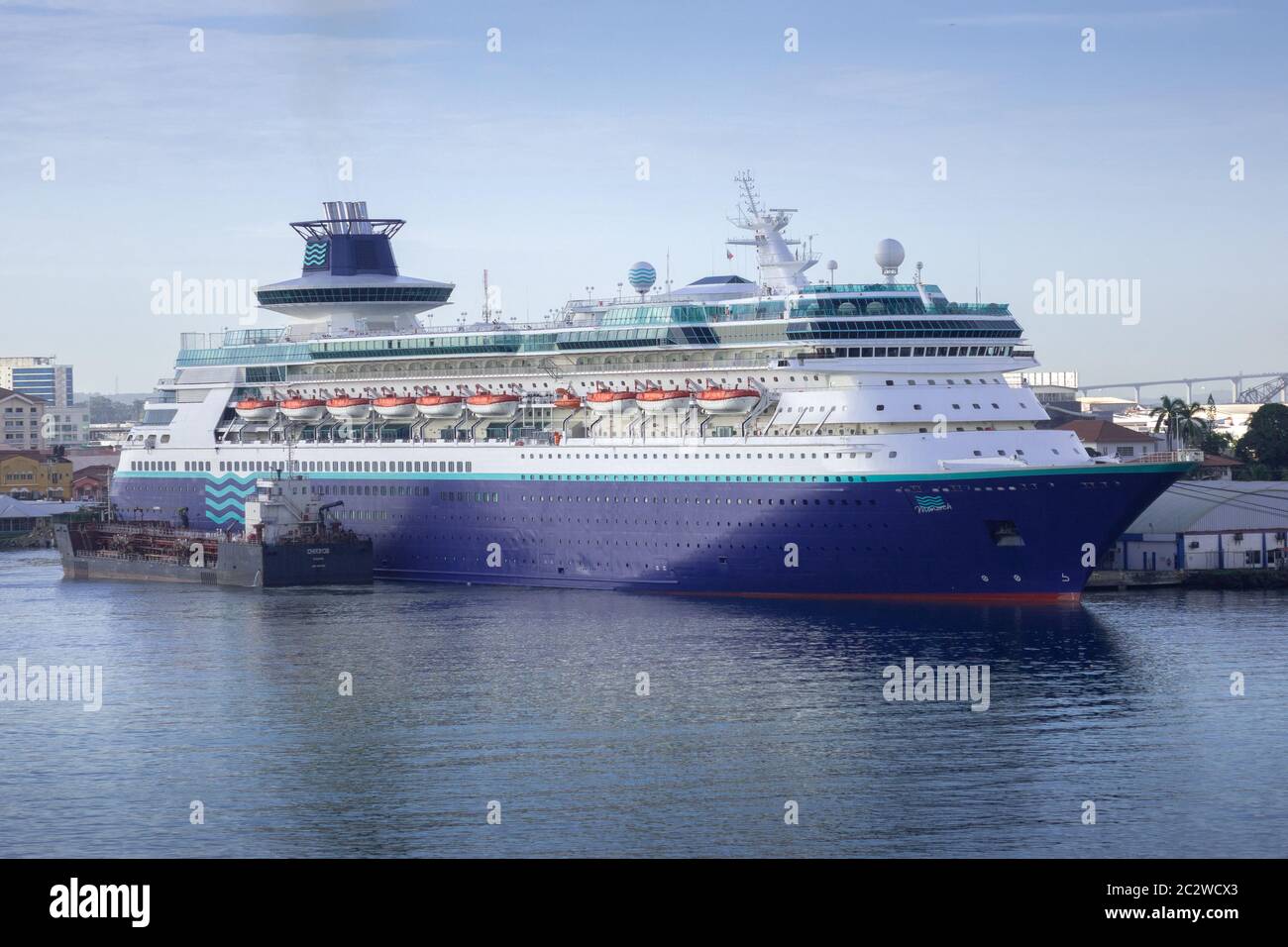 MS Monarch Cruise Ship Of Pullmantur Cruise Lines In Port At Colon Panama This Is The Former Monarch Of The Seas Cruise Ship From Royal Caribbean Crui Stock Photo