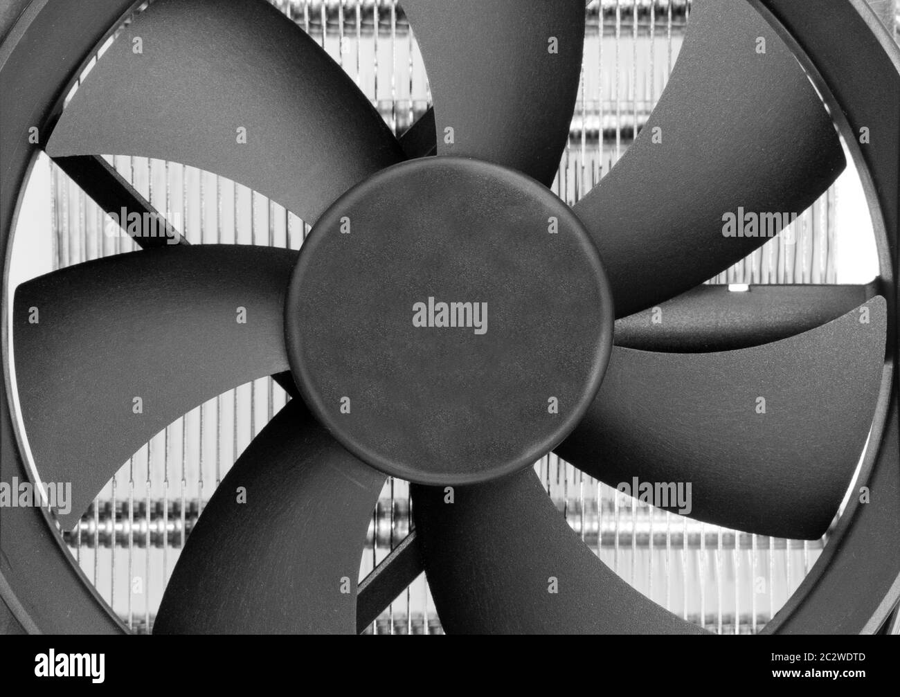 Fan blades of computer processor cooler. Closeup view Stock Photo Alamy