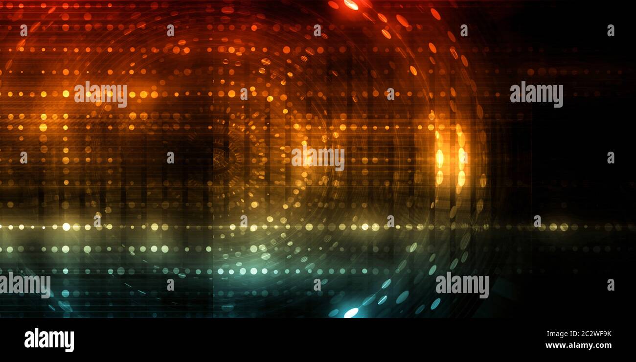 Mind Brain Code as Data Visualization Concept Art Stock Photo