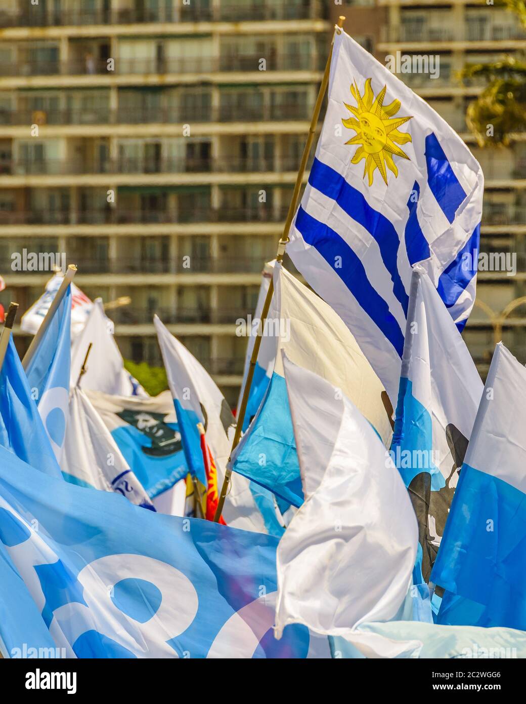 Political Act Celebration, Montevideo, Uruguay Stock Photo