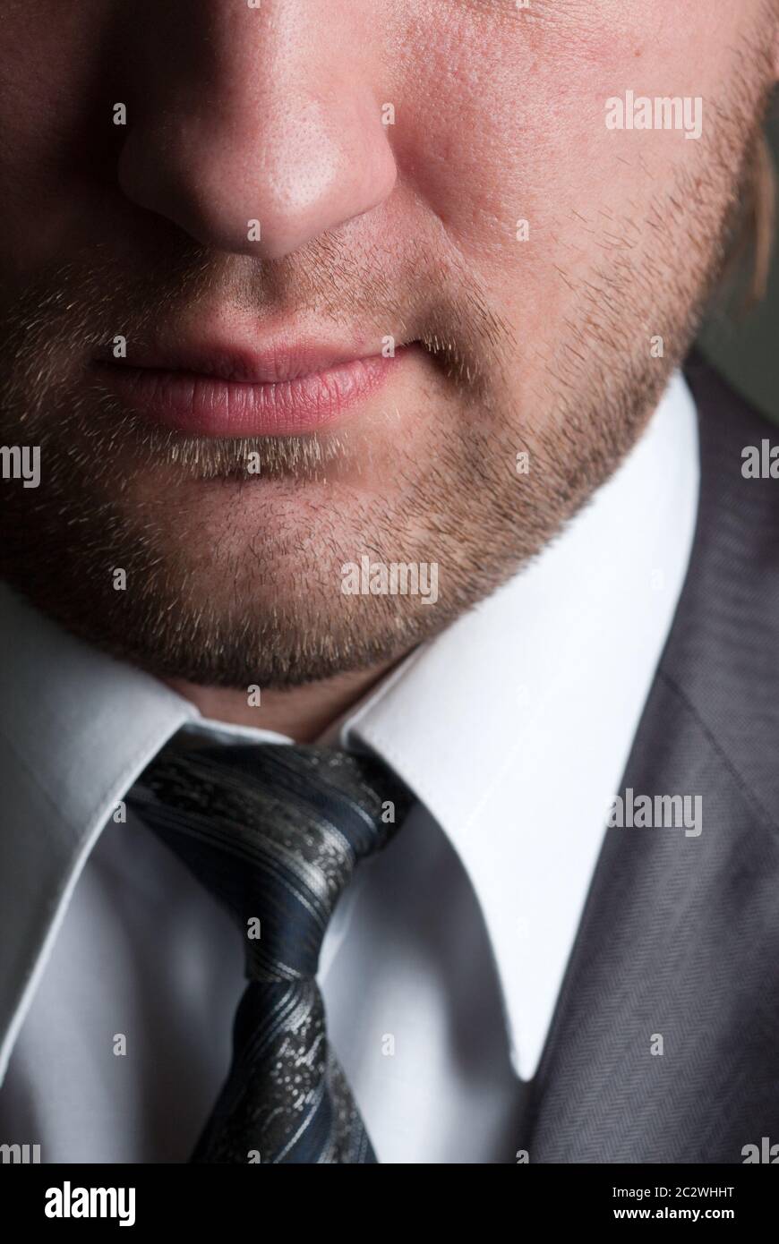 Close up unshaved man holding hi-res stock photography and images - Alamy